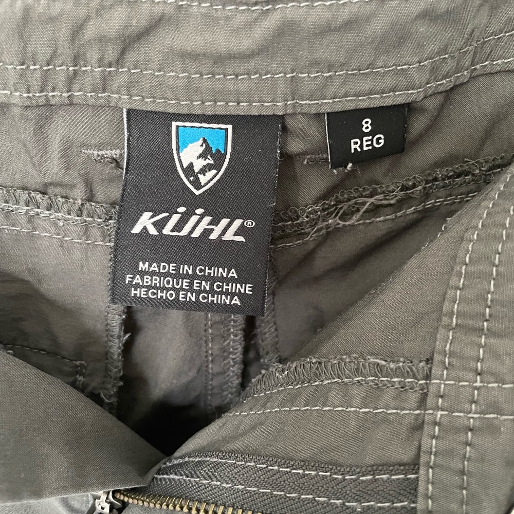Kuhl Women's Green Convertible Roll-up Hiking or Trail Straight Leg Pants Size 8 - Picture 2 of 7
